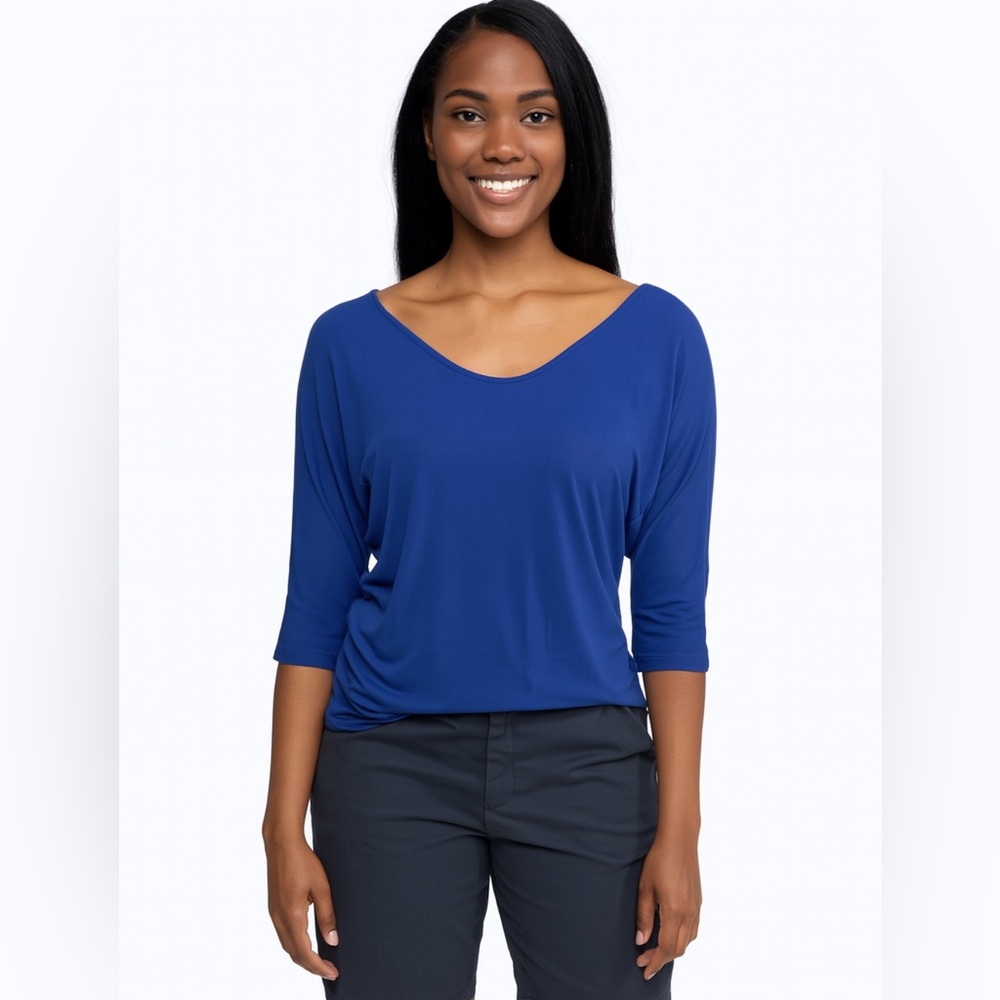 VINCE | Blue 3/4 Sleeve Dolman Sleeve Top Tshirt Tee Sz XS